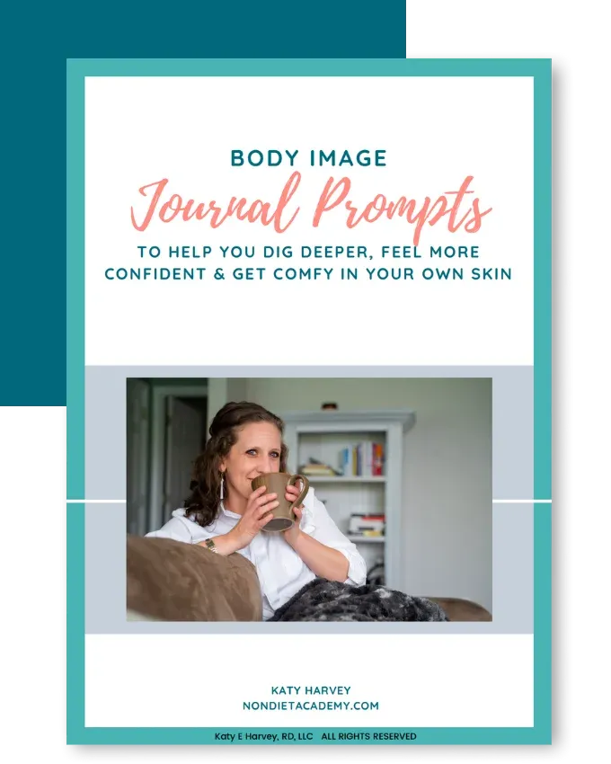 body image journal prompts guide cover