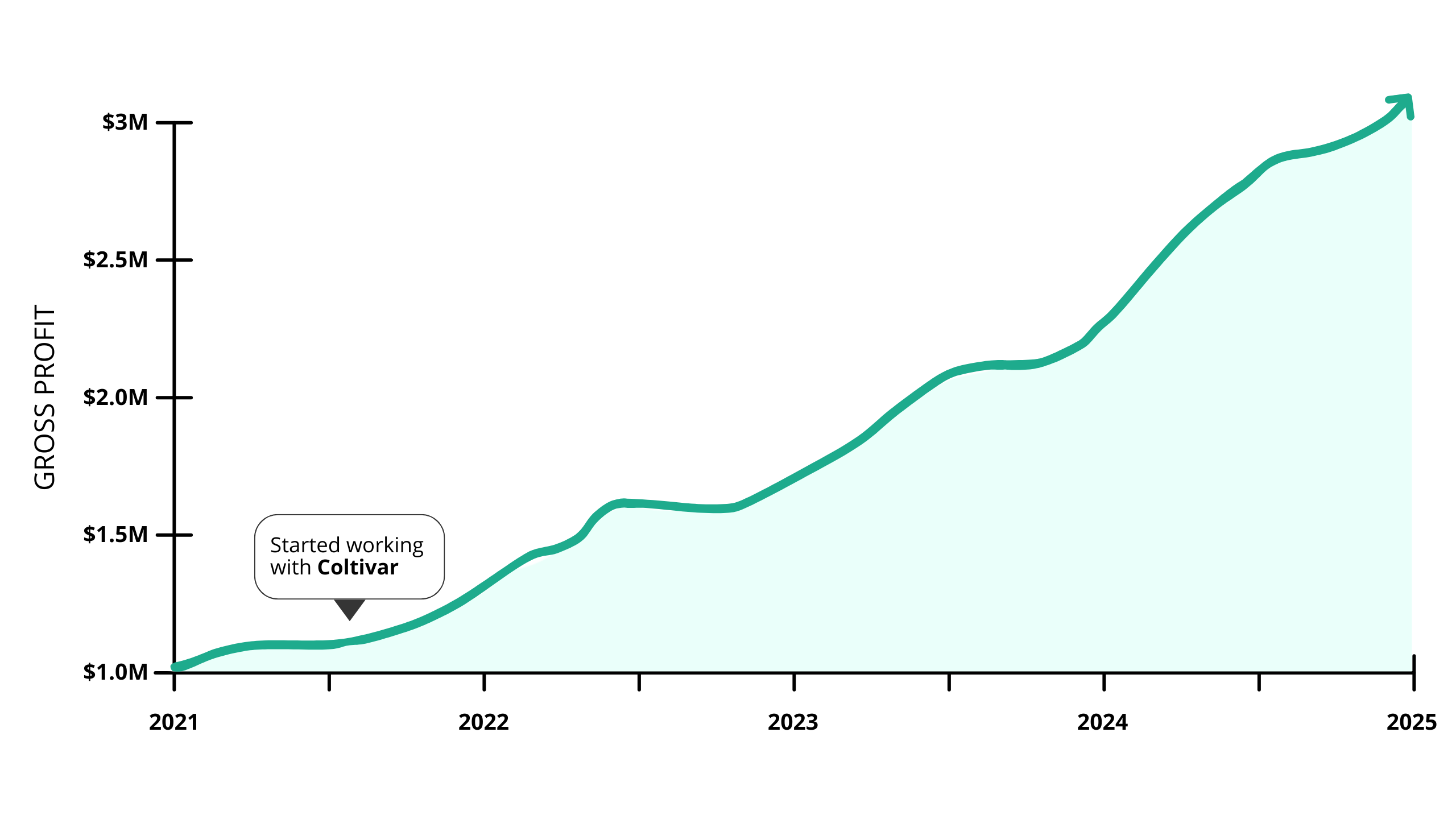 Case study gross profit graph