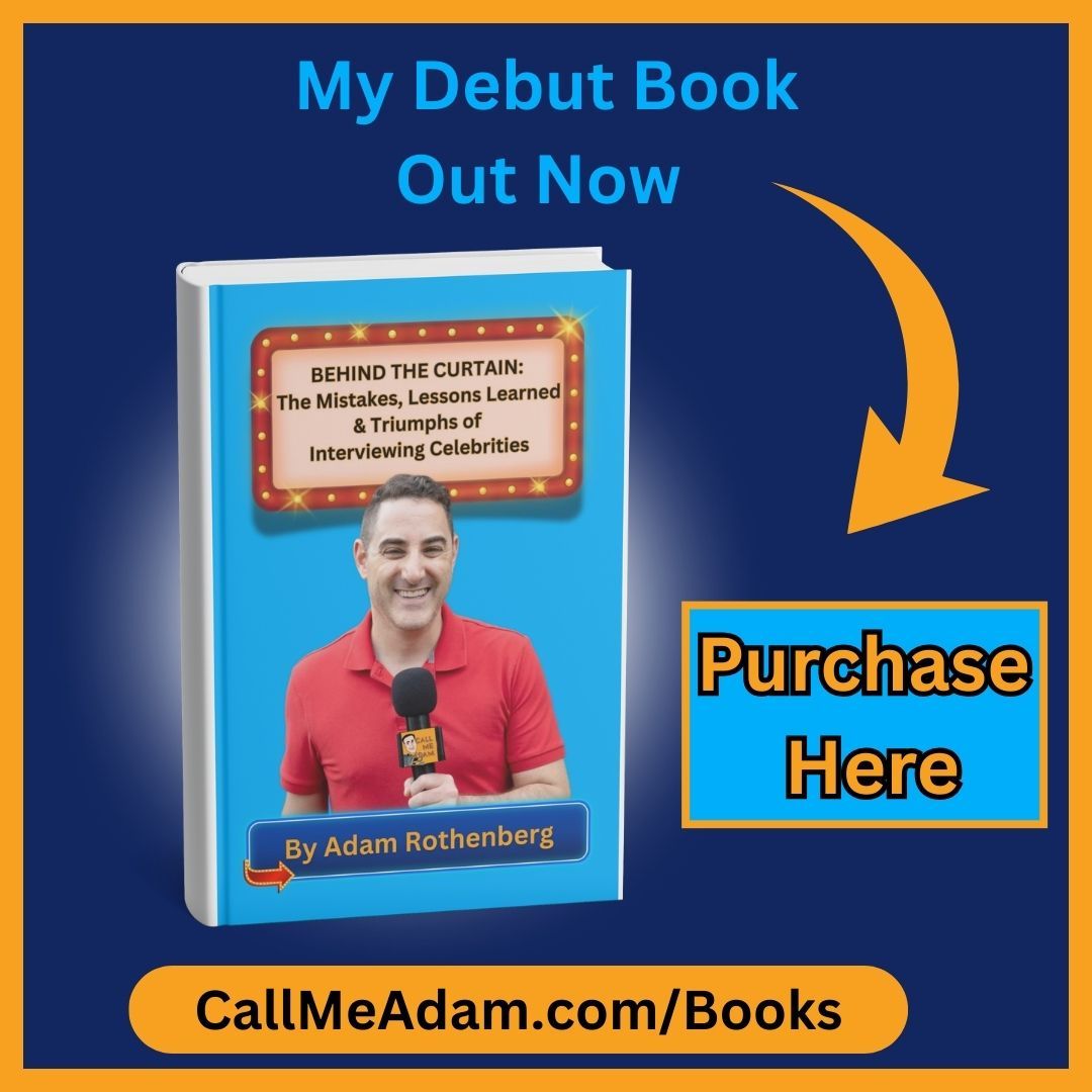 Image of Adam Rothenberg's debut book Behind The Curtain: The Mistakes, Lessons Learned & Triumphs of Interviewing Celebrities