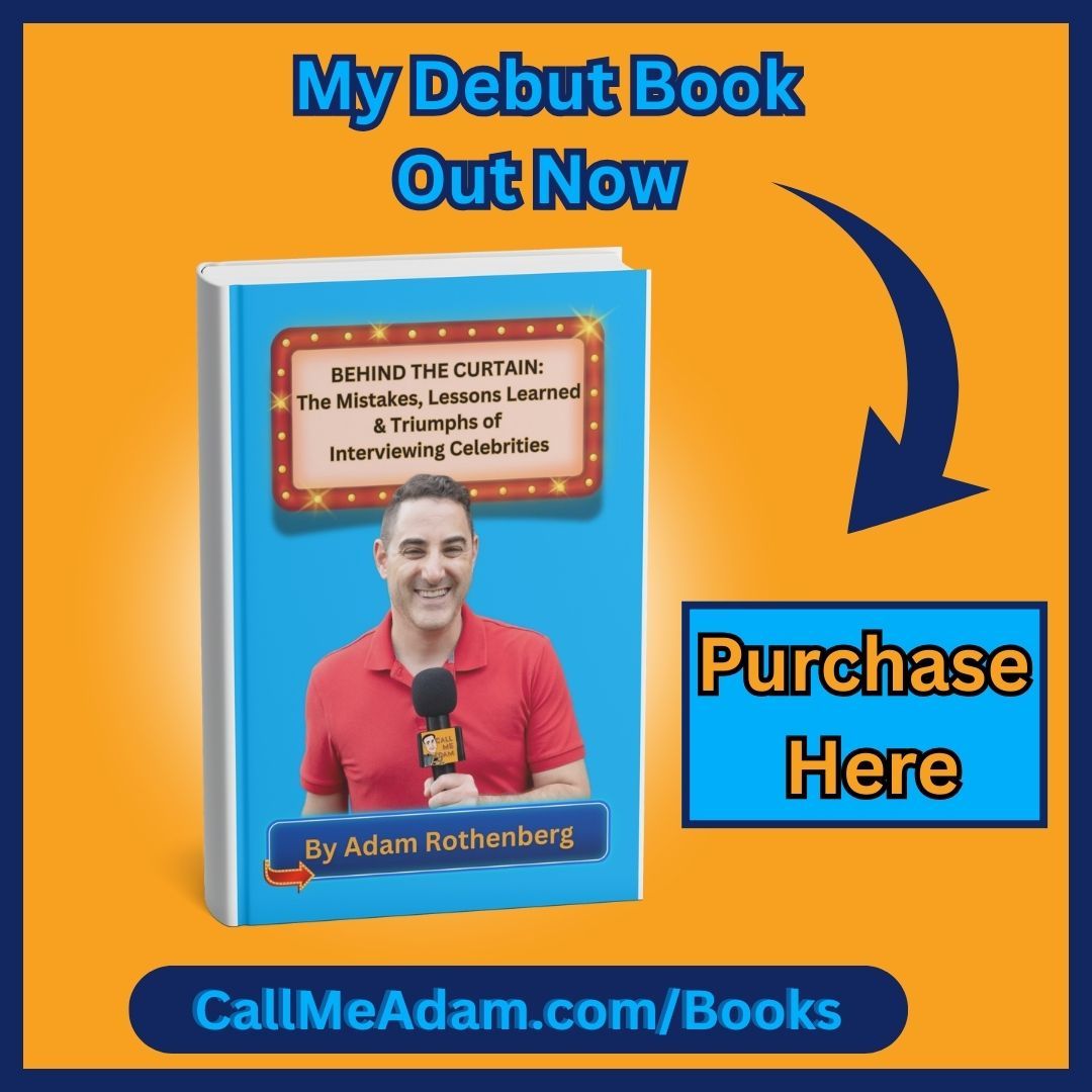 Image of Adam Rothenberg's debut book Behind The Curtain: The Mistakes, Lessons Learned & Triumphs of Interviewing Celebrities