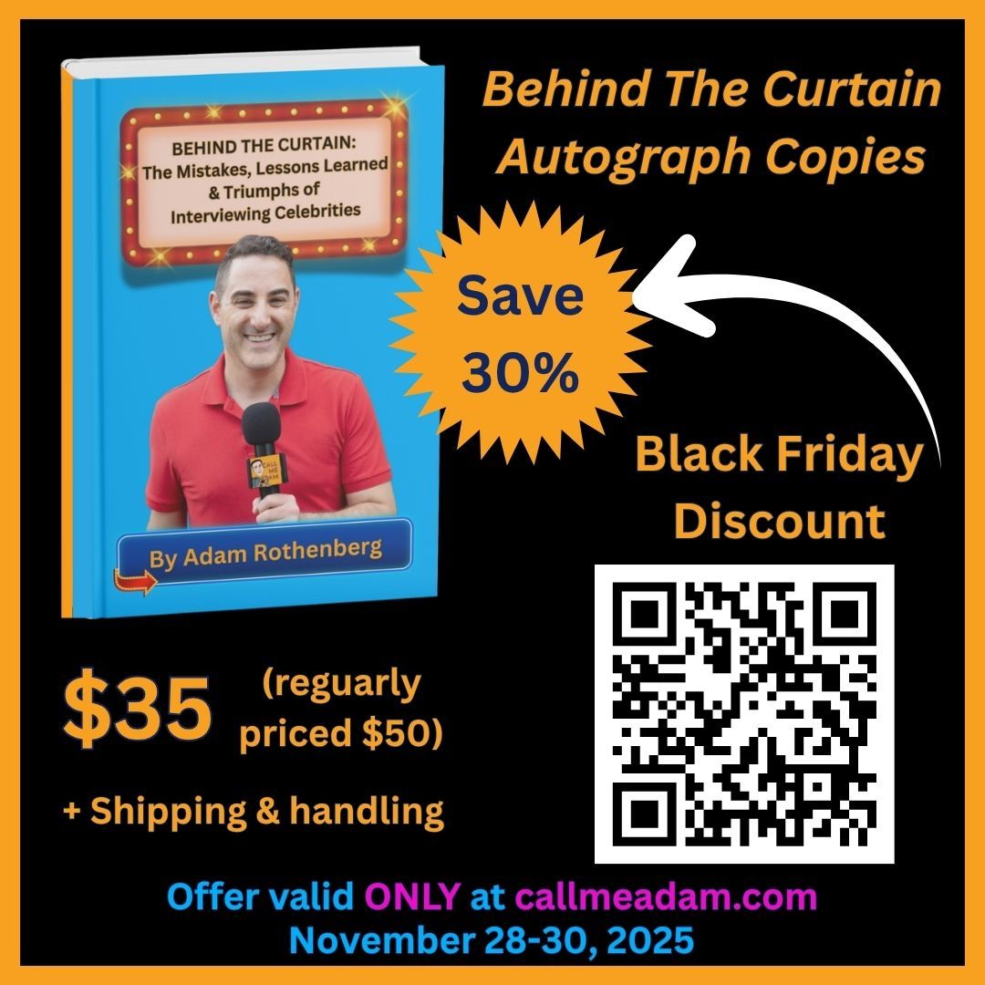 Image of Adam Rothenberg's debut book Behind The Curtain: The Mistakes, Lessons Learned & Triumphs of Interviewing Celebrities