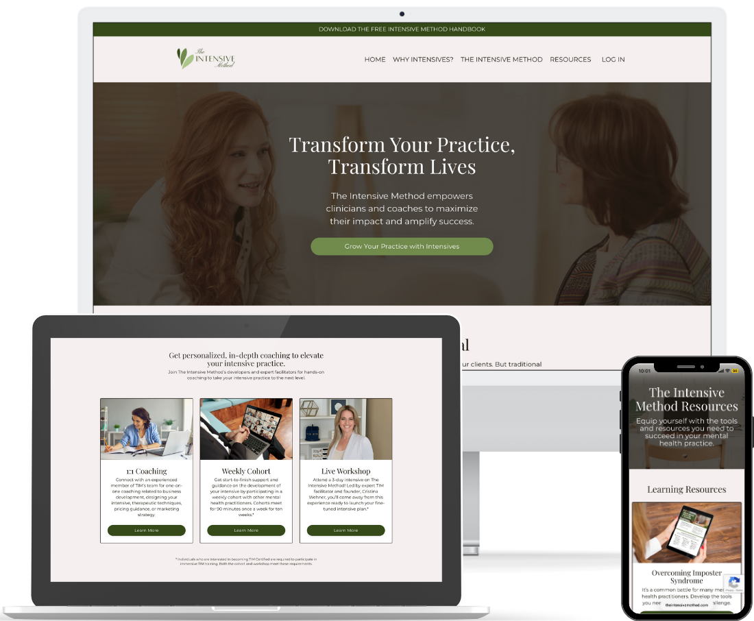 Custom Kajabi Website for The Intensive Method by NerdVision Studio