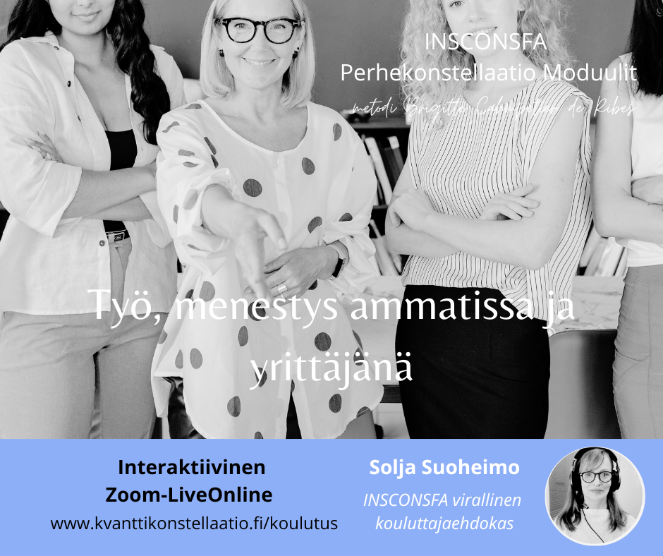 Työ, menestys ammatissa ja yrittäjänä konstellaatio koulutus