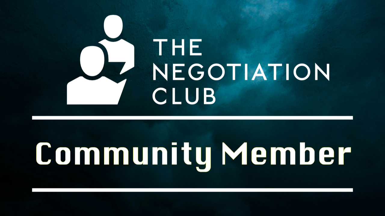 Community Membership Banner at The Negotiation Club