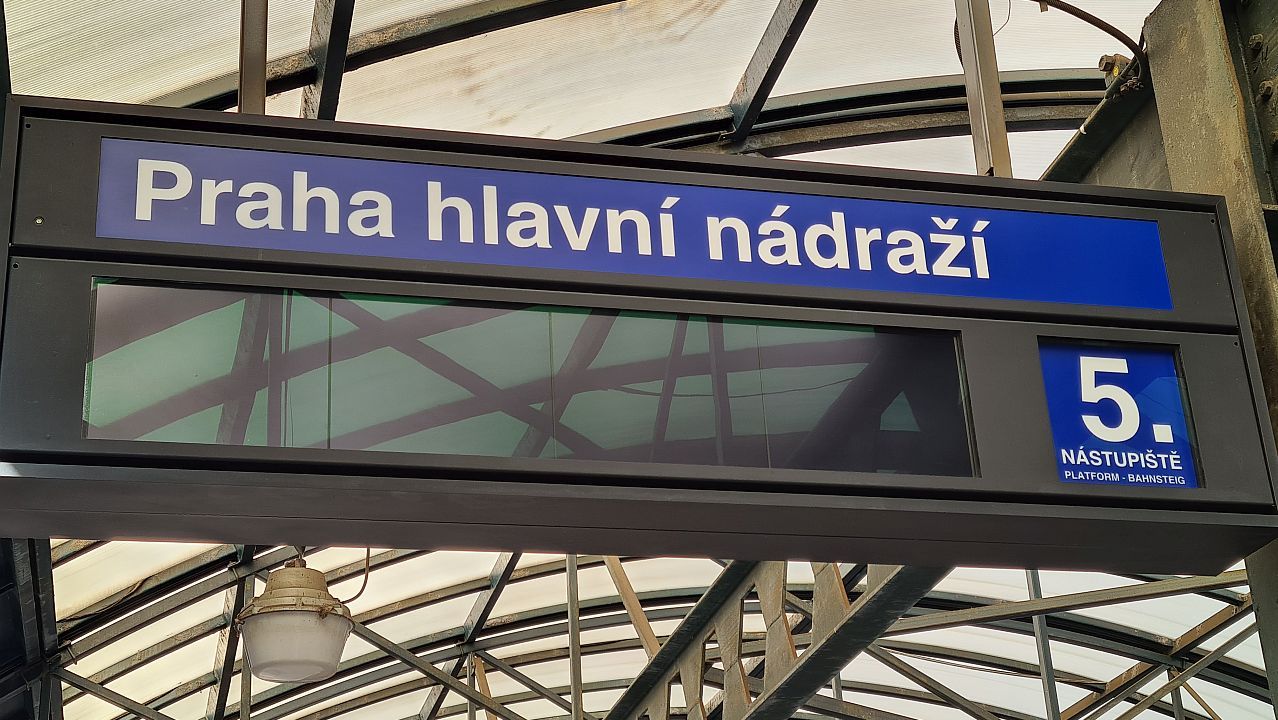 Prague station platform