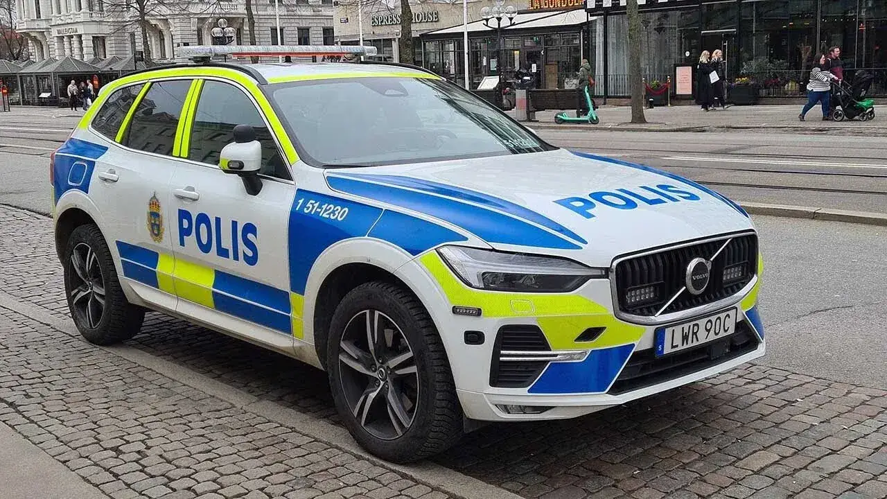 Swedish police car