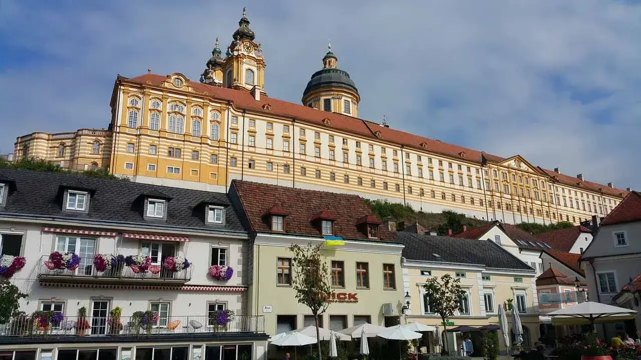 Melk and Melk abbey, Austria