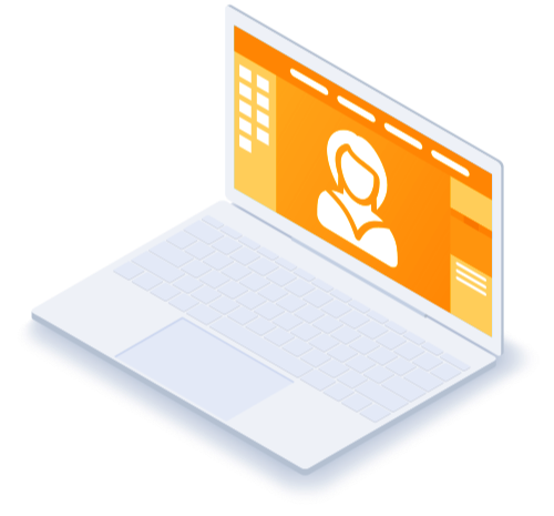 Image of a virtual training on a aptop