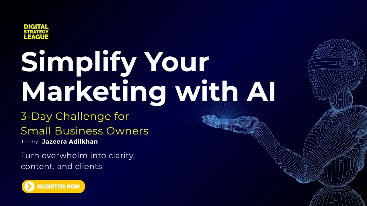 Simplify Your Marketing with AI 3-day workshop for business owners