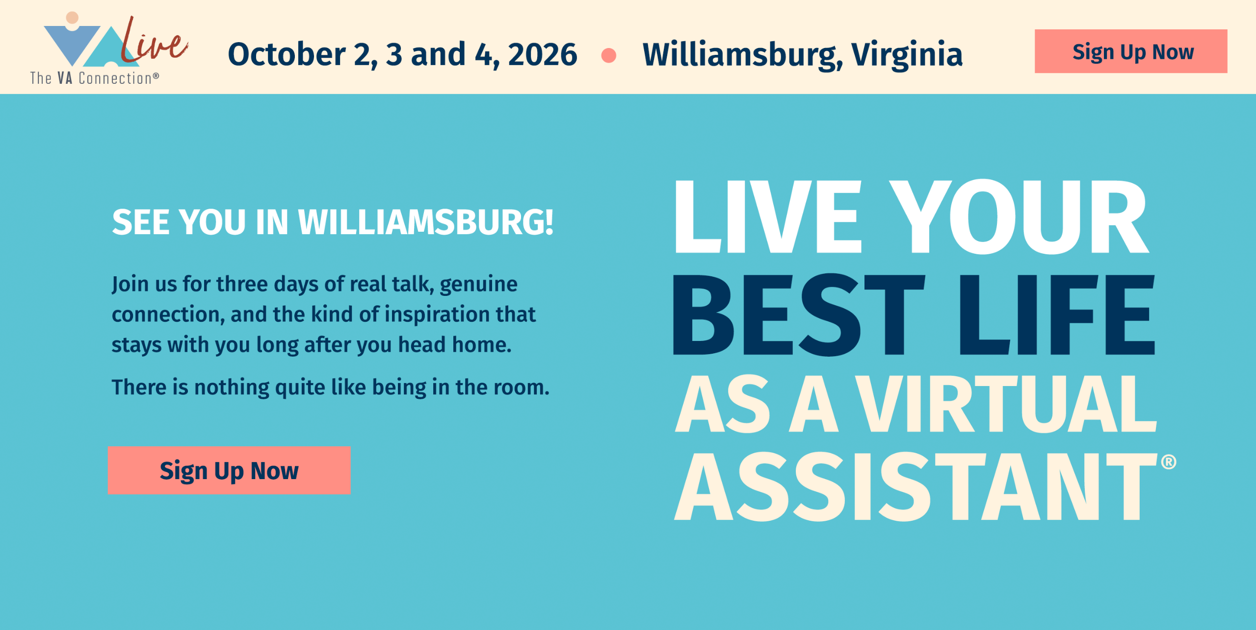 October 2, 3 and 4: Williamsburg, VA, Live Your Best Life as a Virtual Assistant