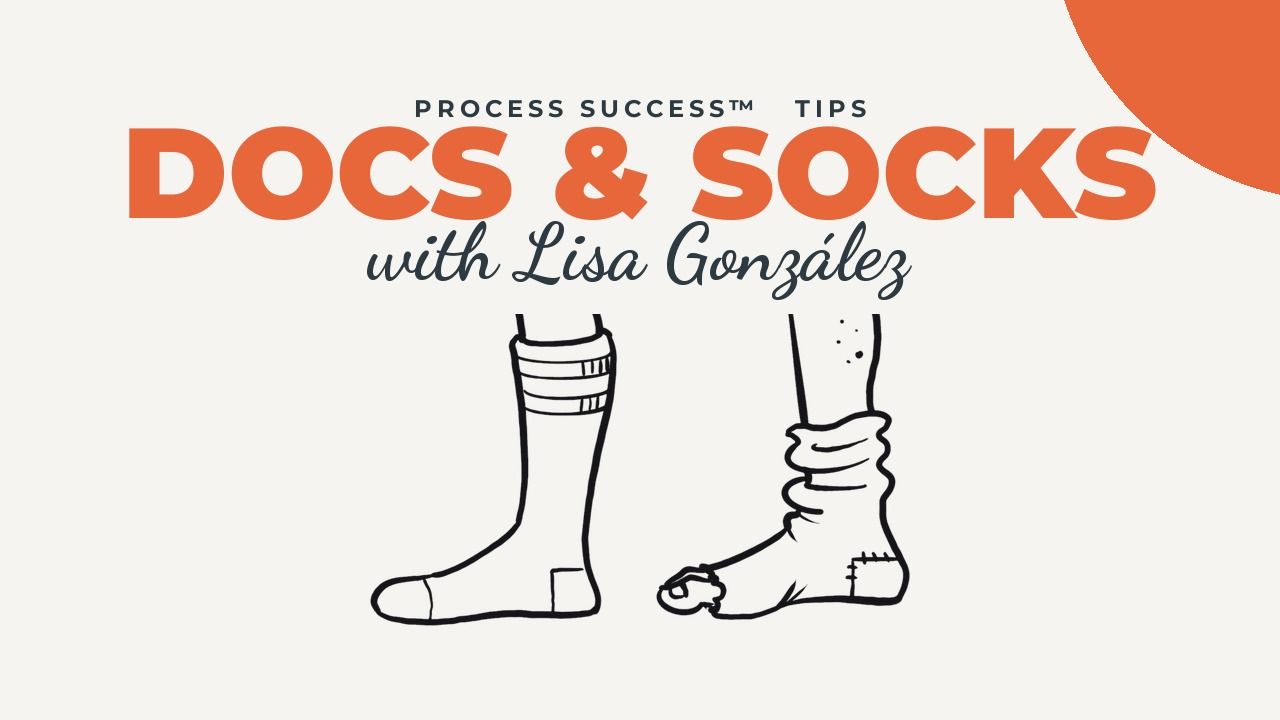 Professional reading business newsletter on tablet - Docs & Socks subscription