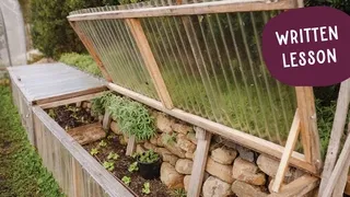Cold frame extending organic vegetable growing season - Protect crops from frost for year-round sustainable harvests