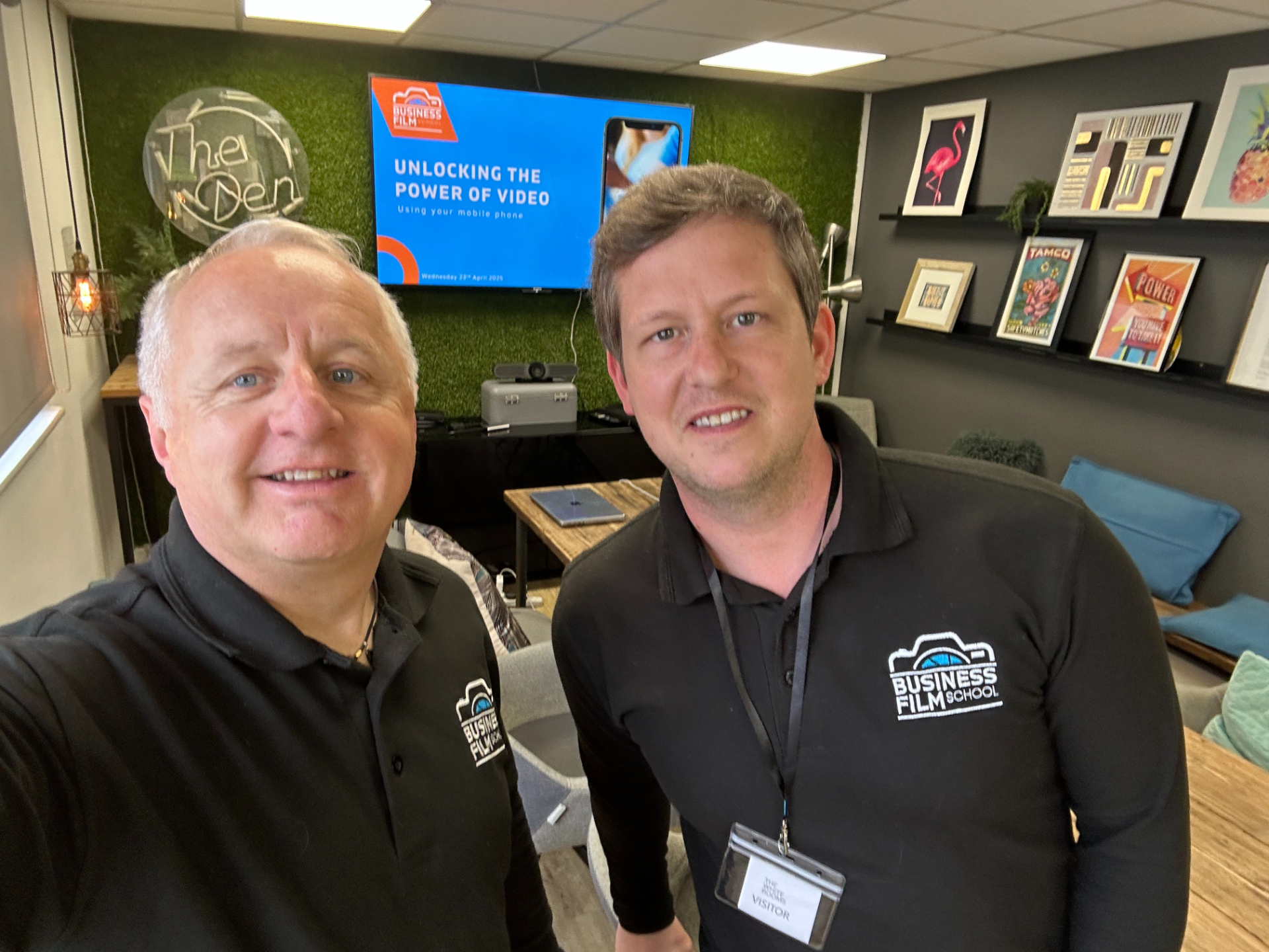 Getting ready to host a face-to-face smartphone video training workshop led by the Business Film School.