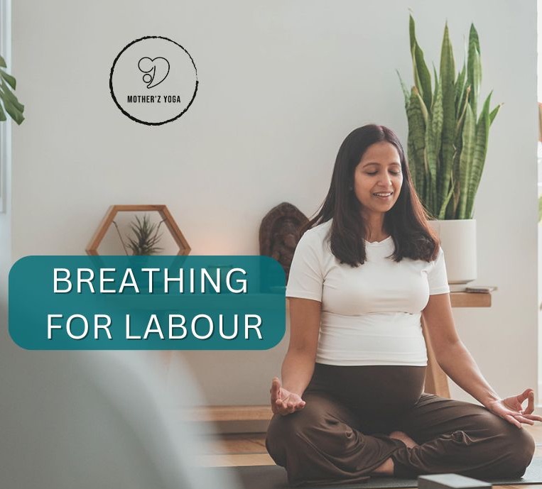 Ragini, Yoga instructor teaching breathing skills for labour