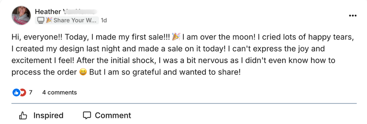 Heather testimonial screenshot