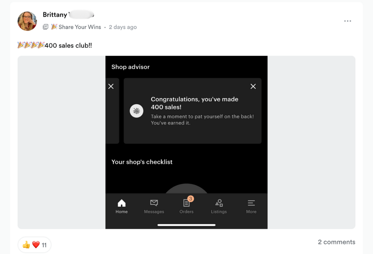 Brittany testimonial screenshot