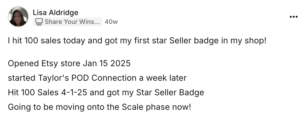 Lisa testimonial screenshot 2