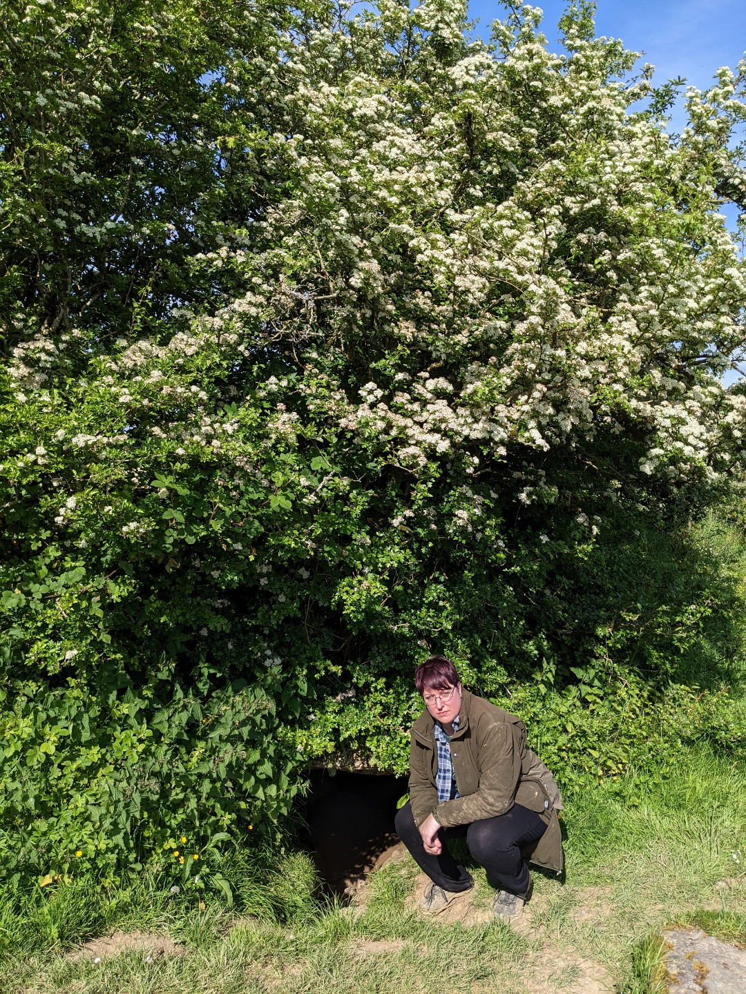 Image: Lora O'Brien by the Mórrígan's Cave, Bealtaine 2023