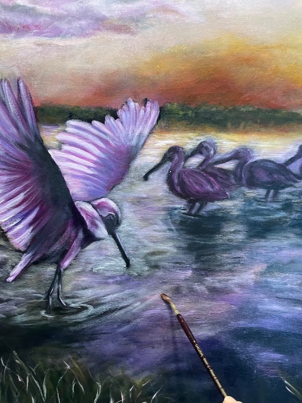 Jenn Royster Painting Harmony in the Last Glow