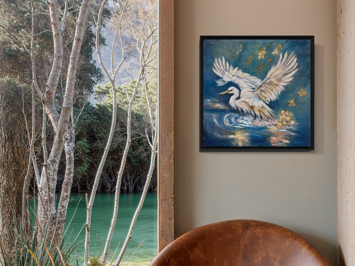 Wings of Quiet Resolve (framed on wall)