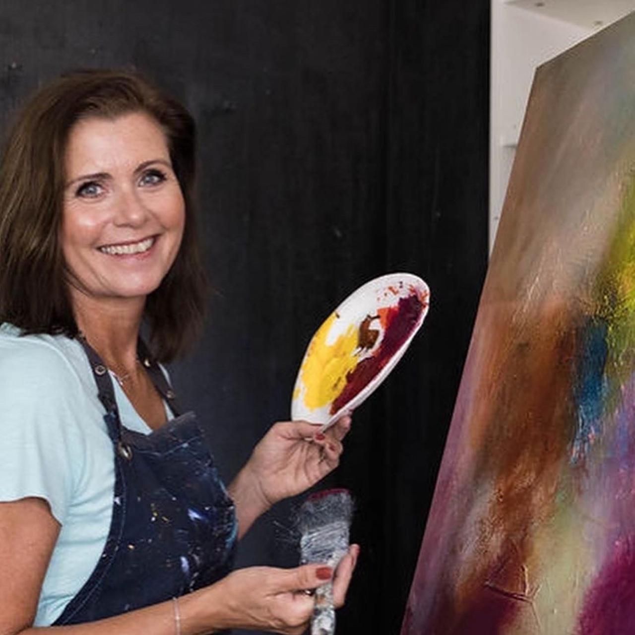 Online free live masterclass abstract painting