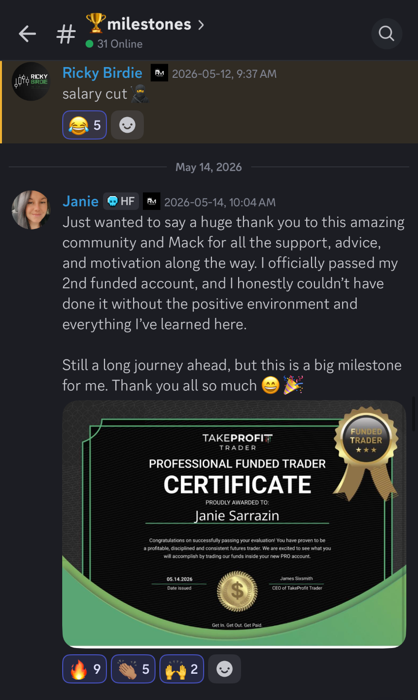 Janie Sarrazin Passed 2nd Funded Account