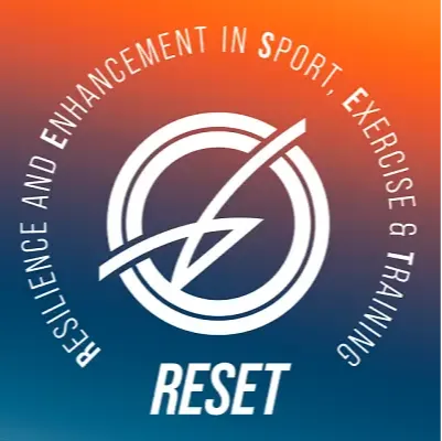 RESET logo: Resilience and Enhancement in Sport, Exercise, & Training