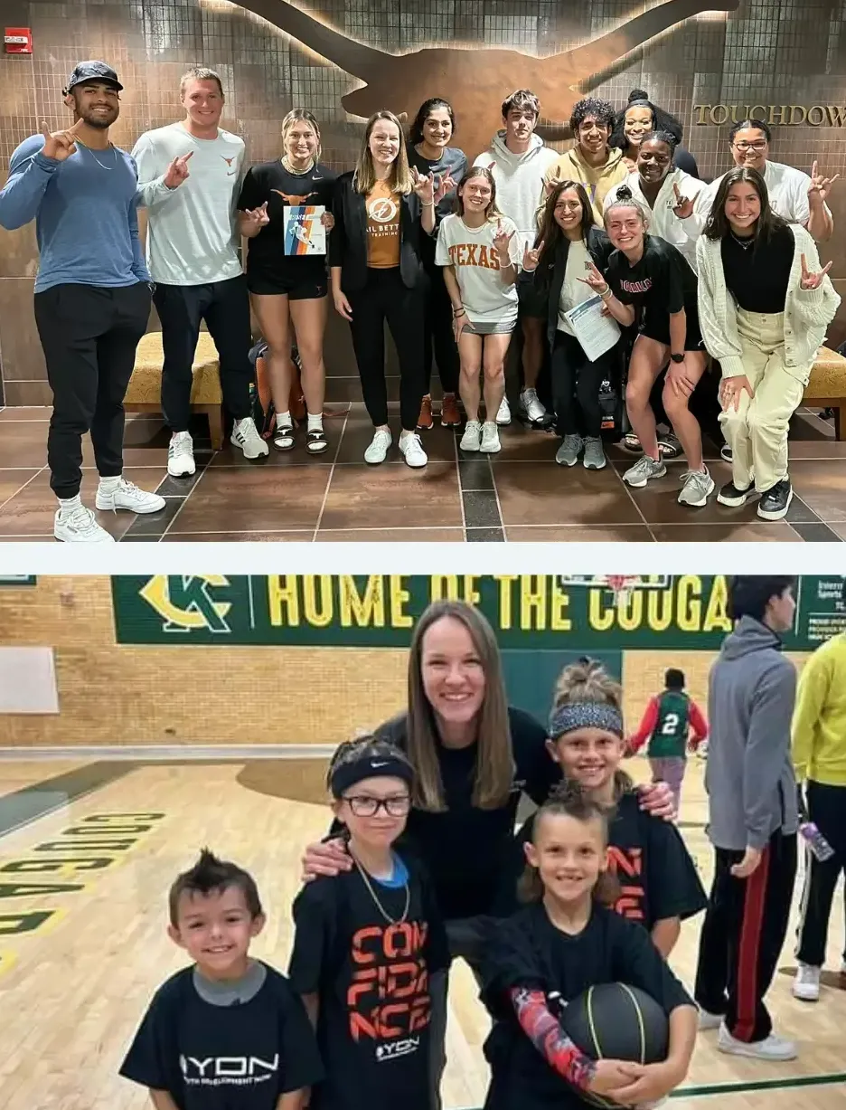 Dr. Ashley Kuchar with athletes after mindset coaching sessions