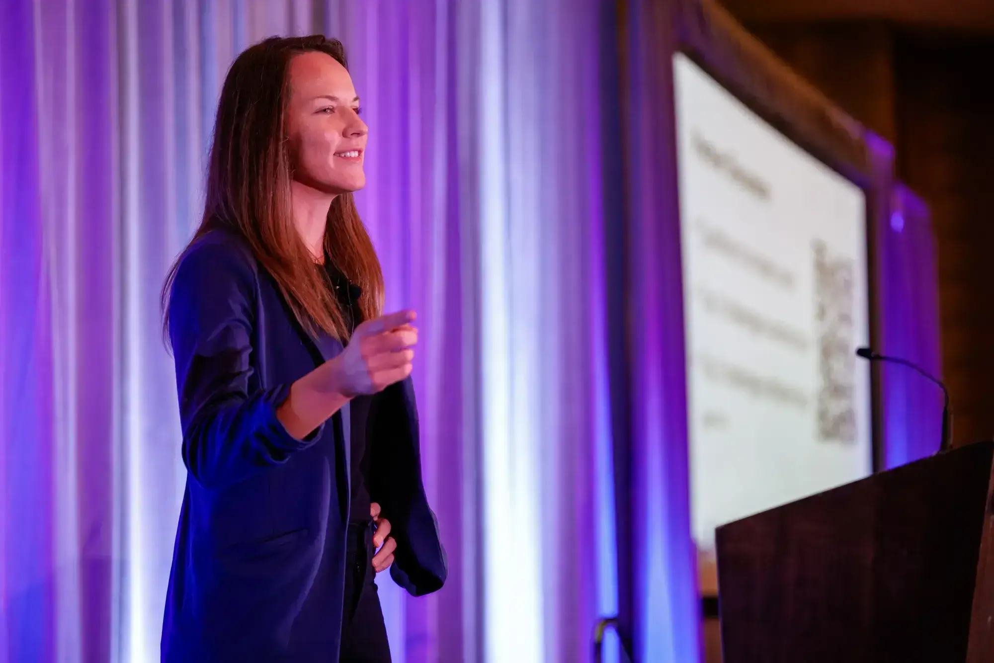 Dr. Ashley Kuchar at speaking event