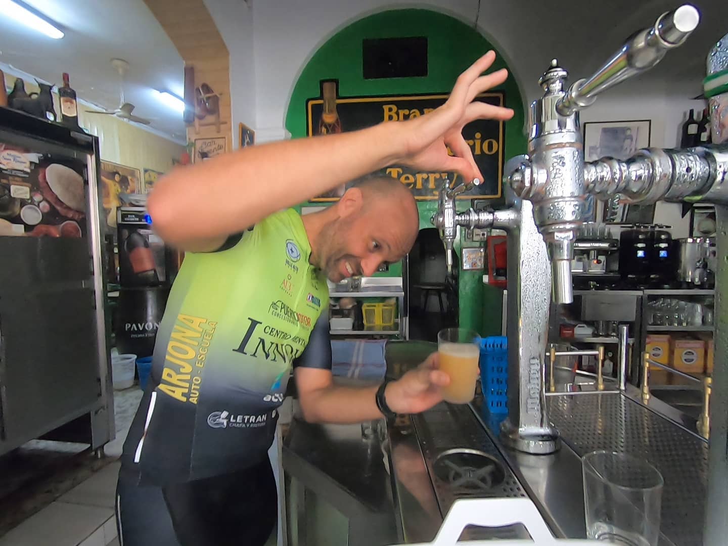 Vicente the 3rd behind his bar in El Puerto de Santa Maria