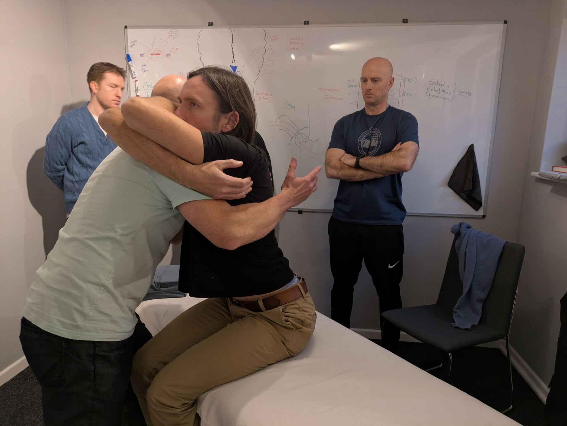 Jamie teaching osteopathic manipulative technique