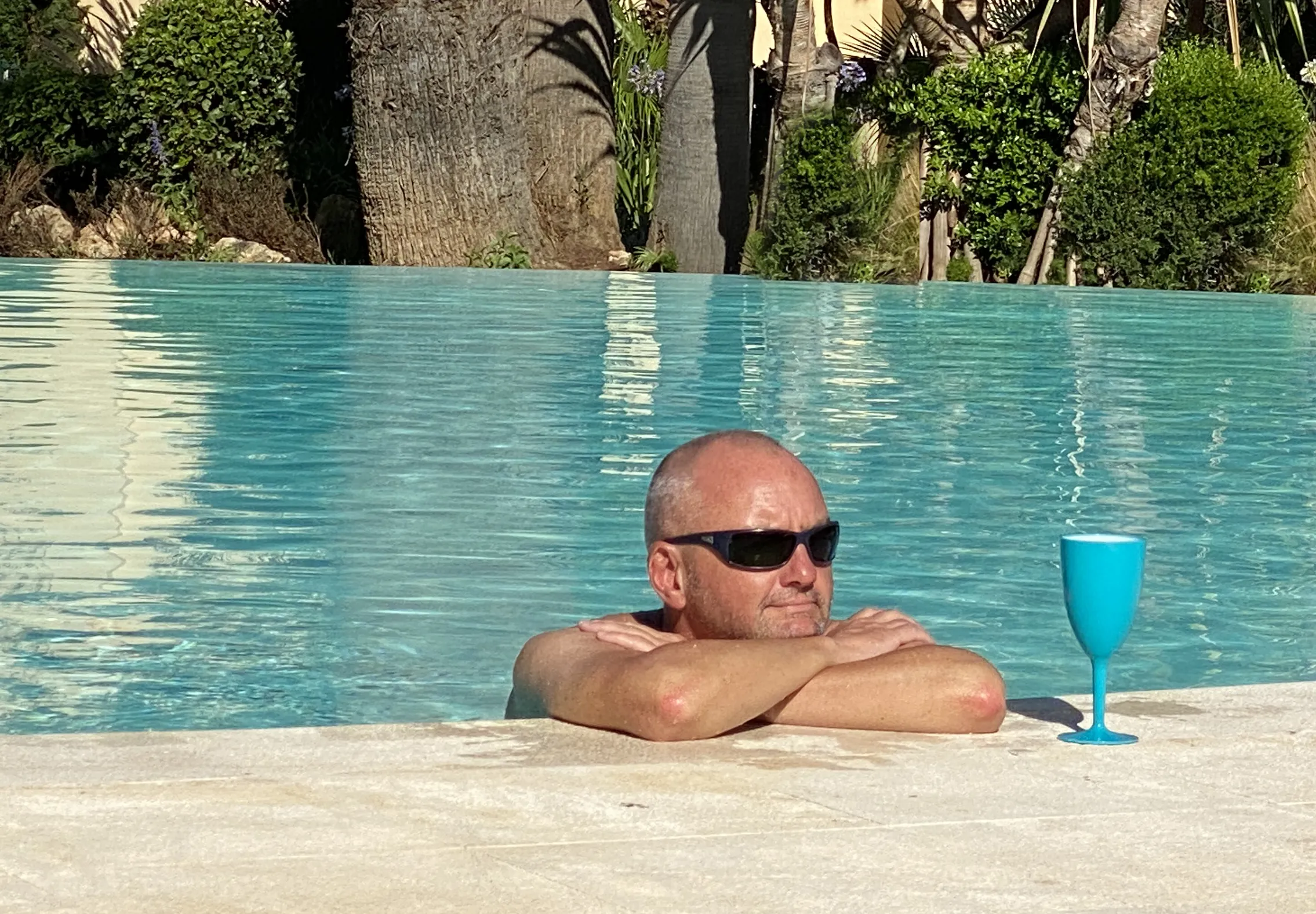 Andy Brown - Co-Founder of ONE LIFE in a swimming pool