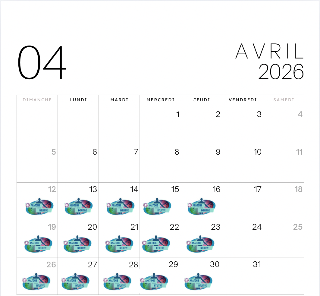 Thetahealing formation calendrier