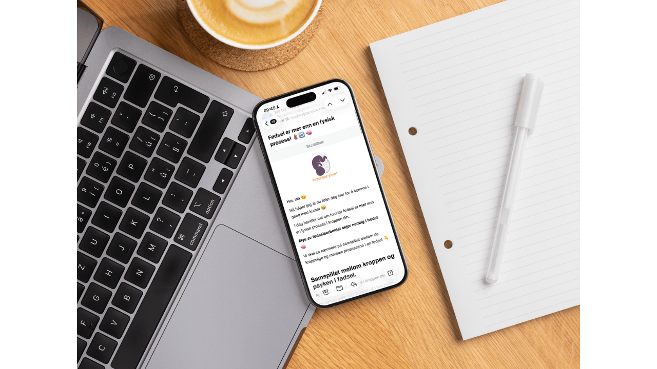 gratis fødselsforberedende kurs på e-post: bli trygg og klar for fødsel på 5 dager