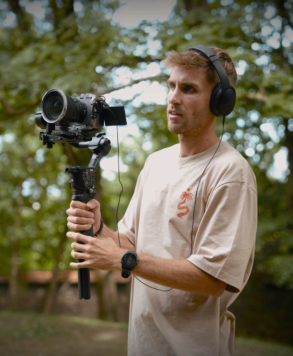Alex Jackson en tournage