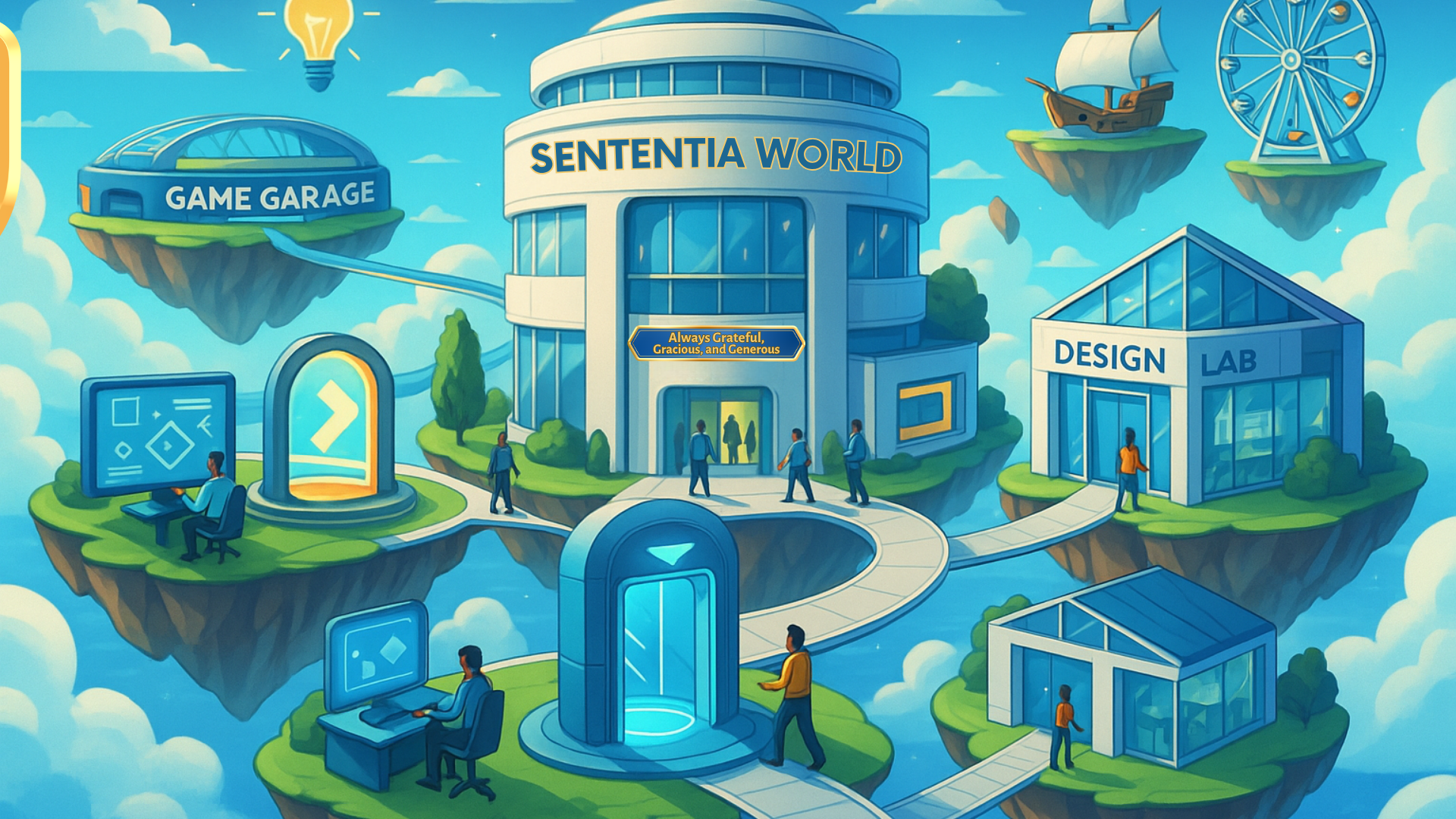 join the game garage in the all new sententia world