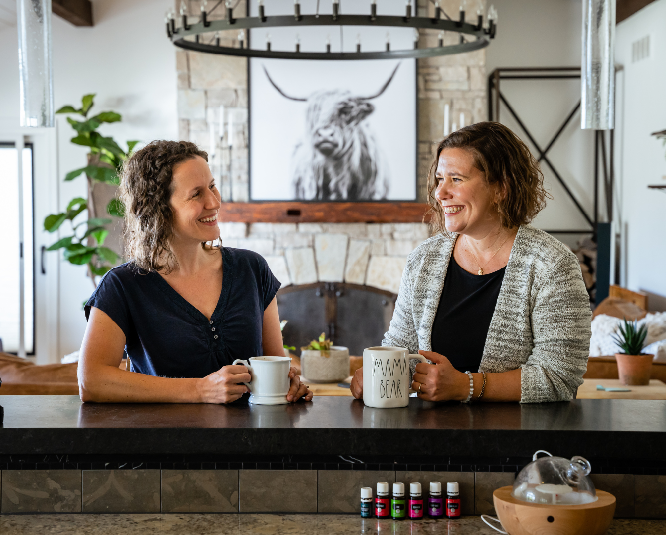 Christina Walsh (PT) and Jenn Lormand (EP) sipping tea