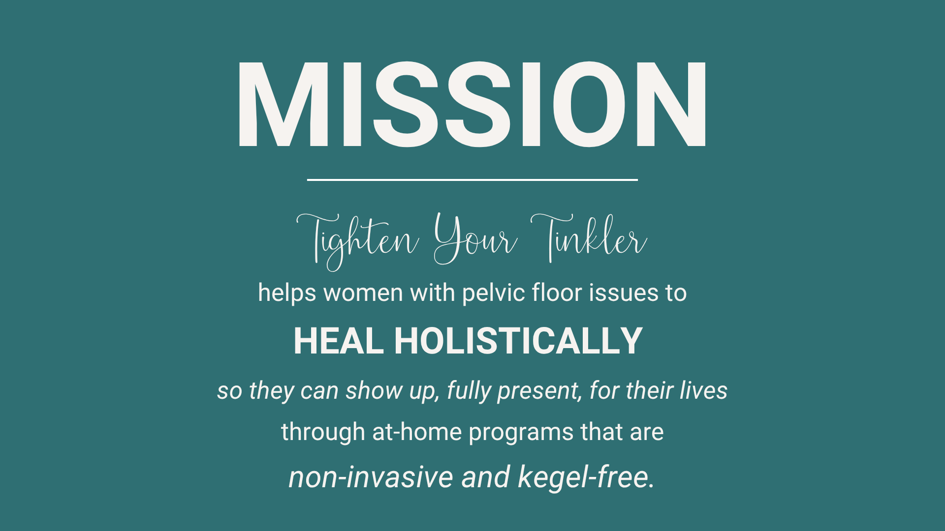 Mission Statement by Tighten Your Tinkler