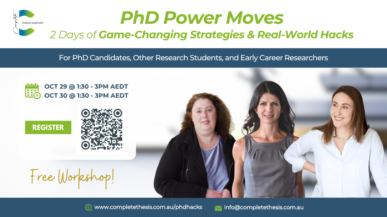 free workshop on Success Strategies for Early Career Researchers and PhD candidates