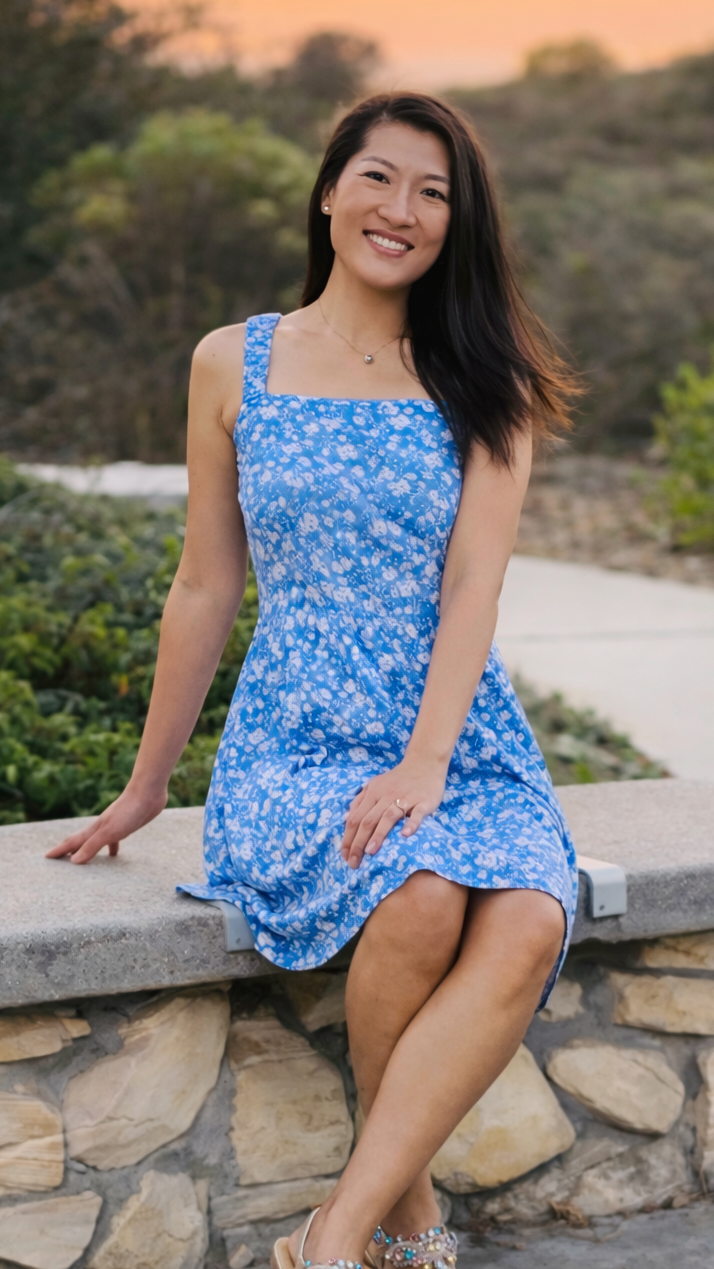 KC Lee Sitting Red Dress