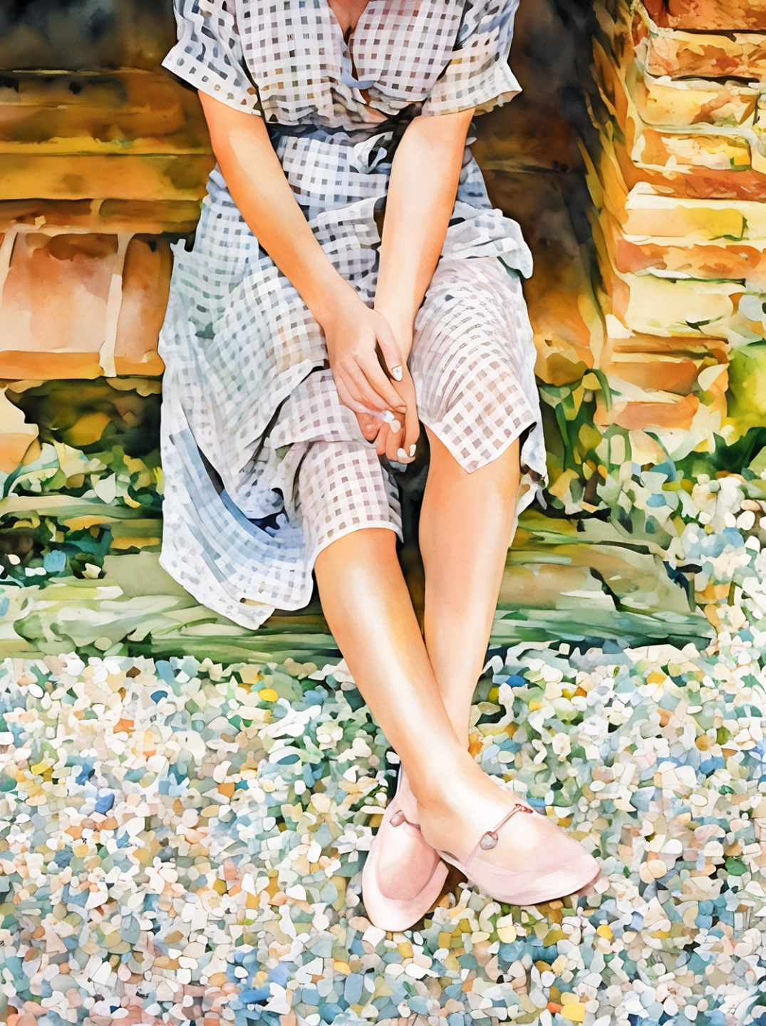 Photo of a Midlife Woman Sitting Outside Feeling Dejected and Lost by Haute Stock