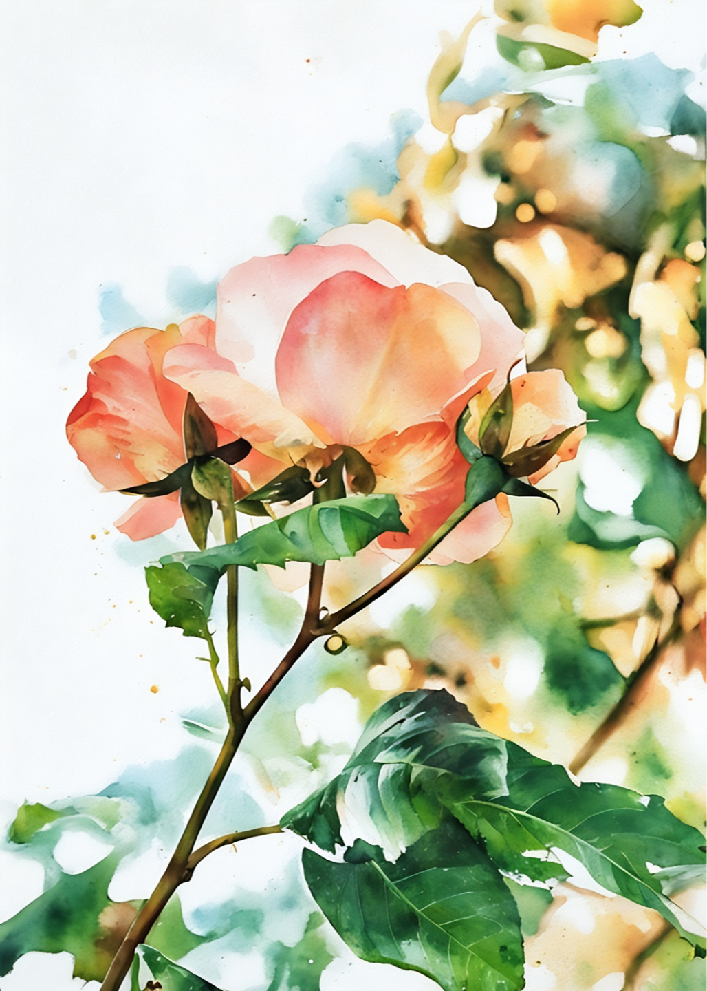 Photo of a Pink Rose Blossoming on a Sunny Day by Haute Stock