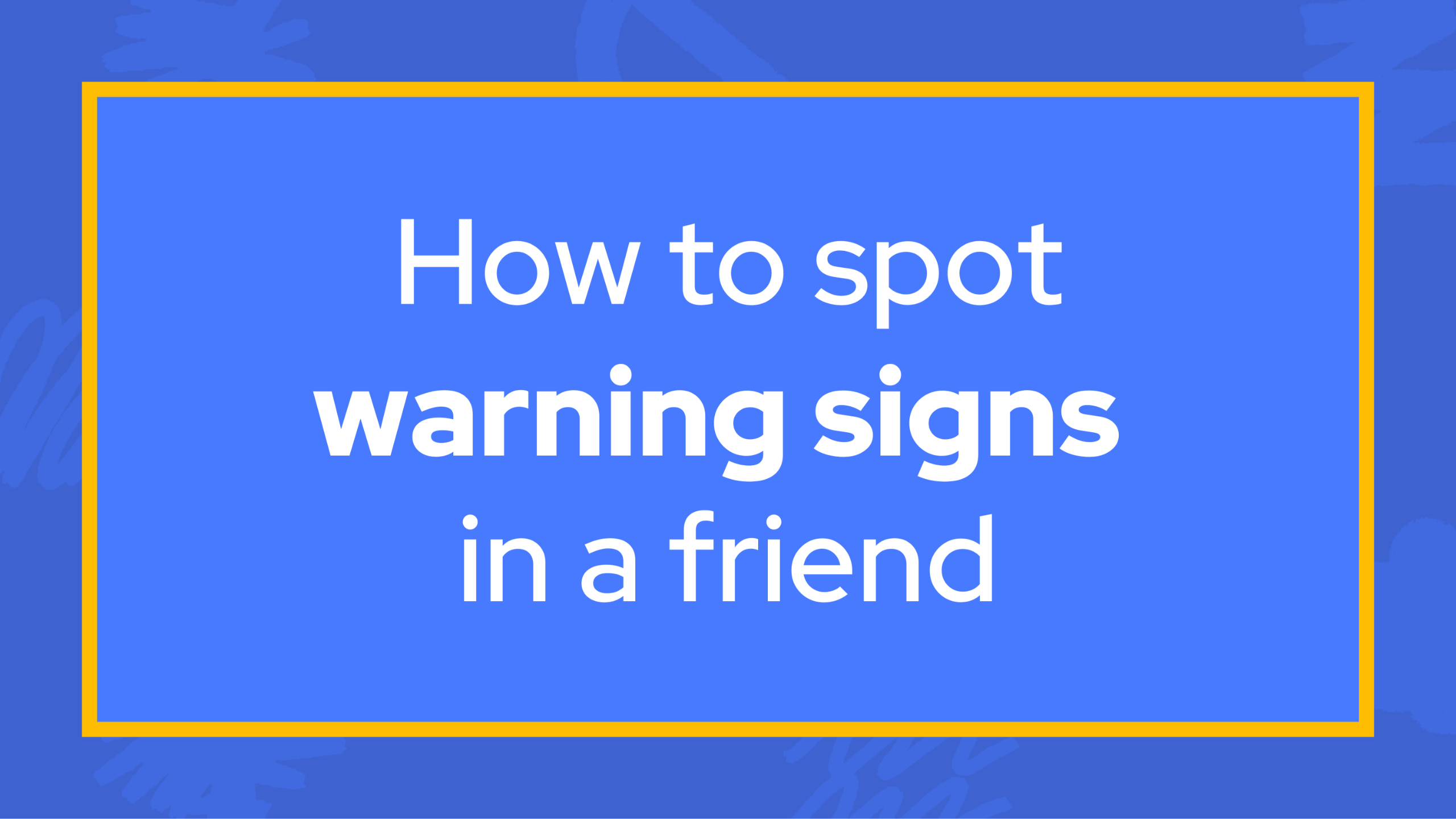 Warning signs social post