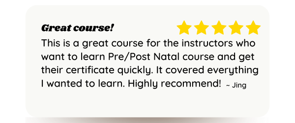 Pregactive prenatal fitness course review by Jing