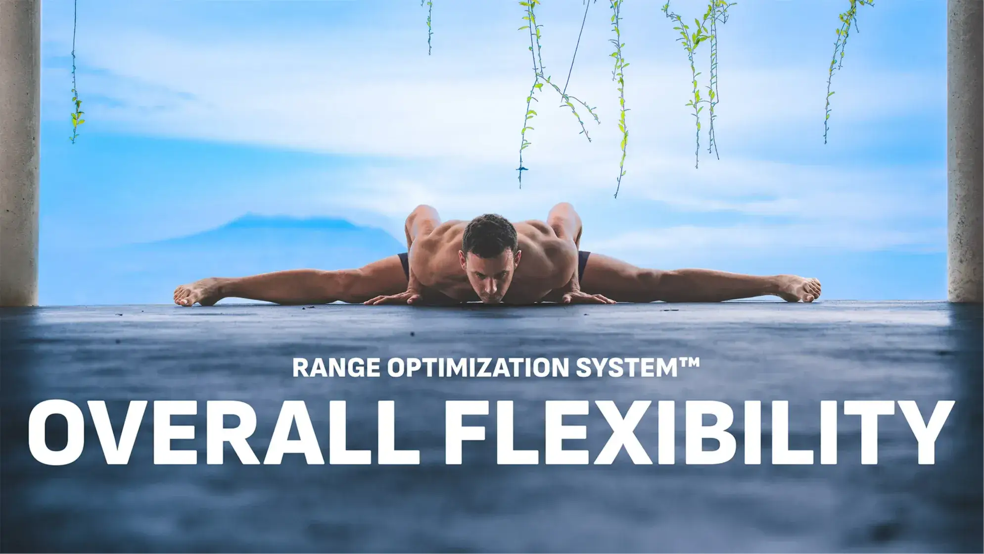 Athlete performing a pancake stretch using ROS™ flexibility techniques.