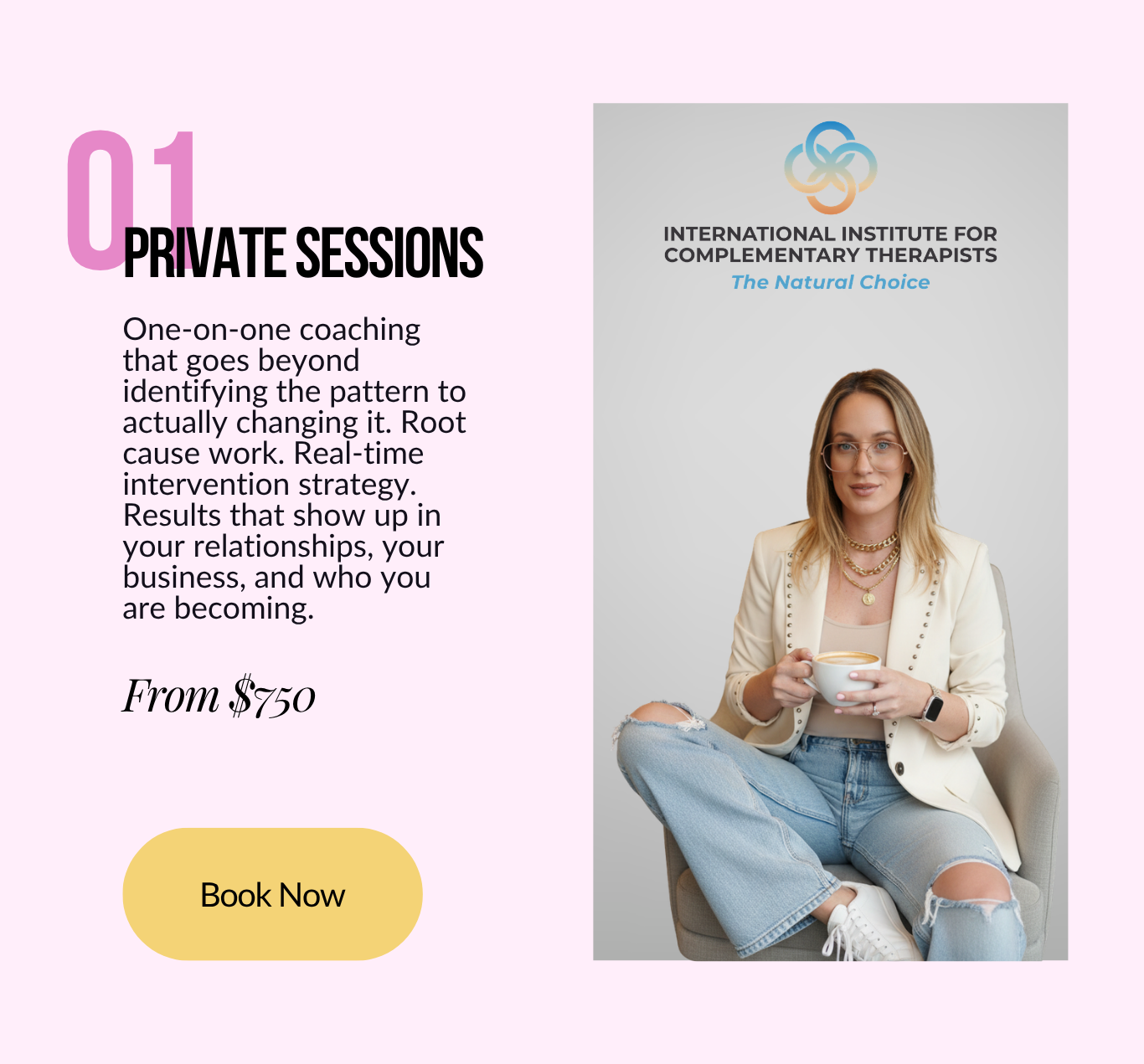 One-on-one coaching that goes beyond identifying the pattern to actually changing it. Root cause work. Real-time intervention strategy. Results that show up in your relationships, your business, and who you are becoming.