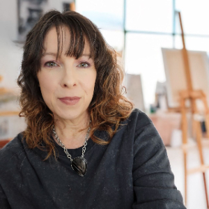 heather mays photo brunette woman in art studio