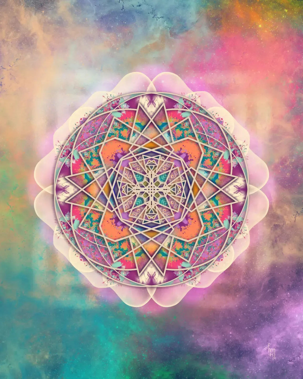 DIGITAL GEOMETRIC COLORFUL ART