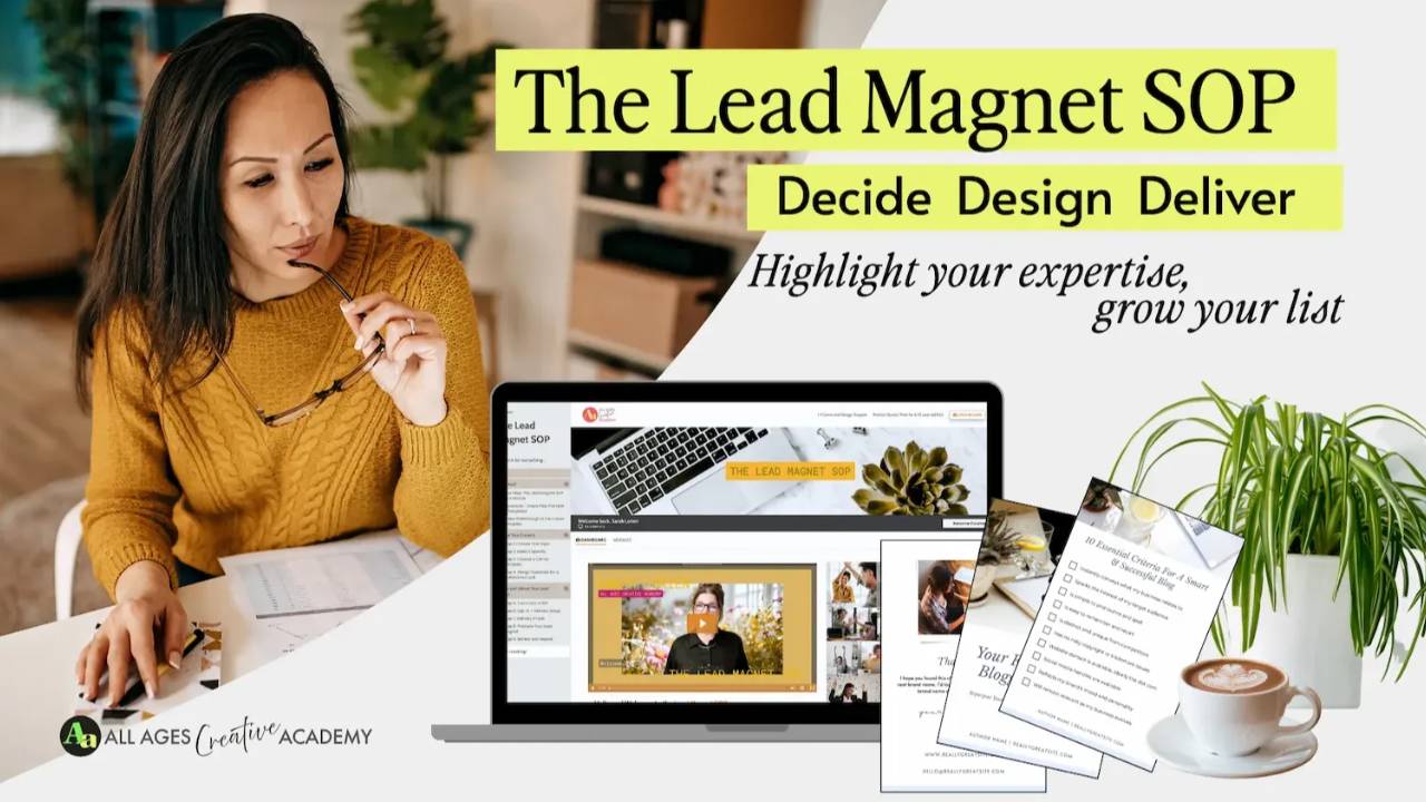 Graphic with mockup of design pages "The simple secret to better designs in Canva"