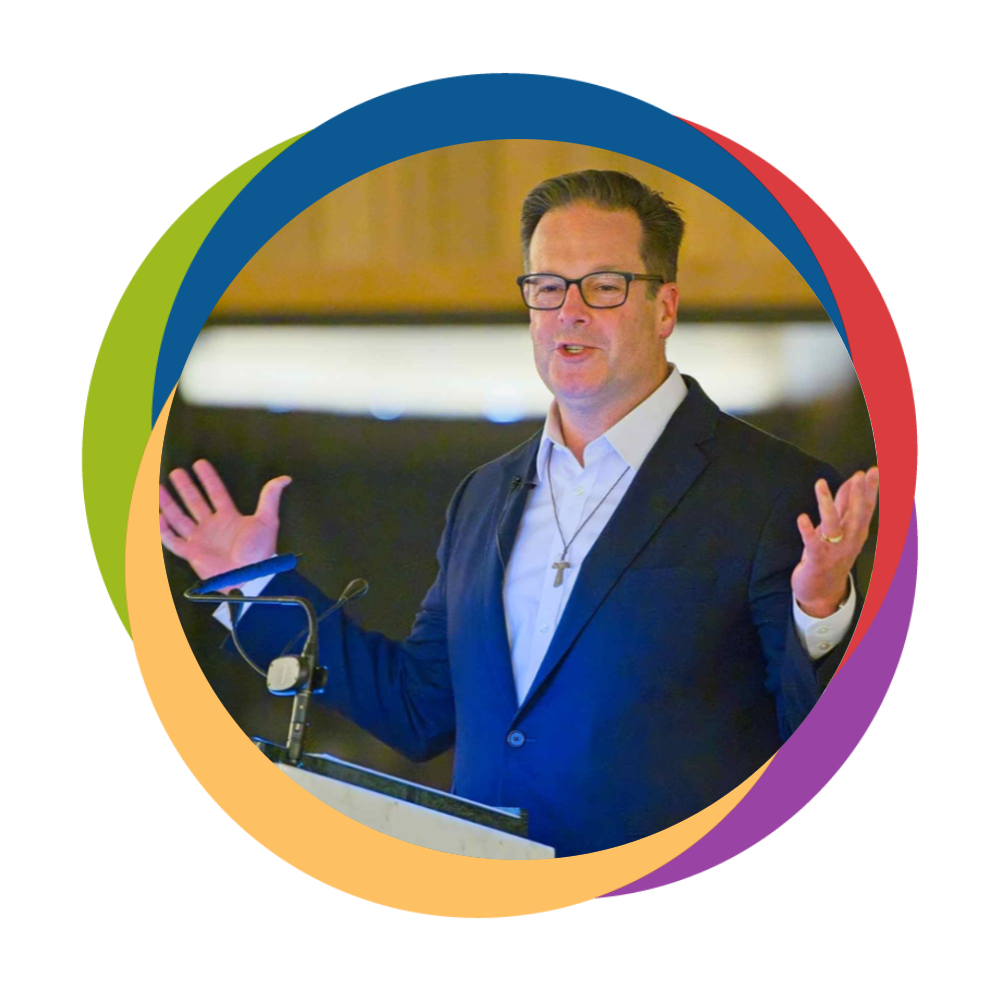 Kevin Zerrenner, CEO of CLARITAS Ministries, headshot outside of church